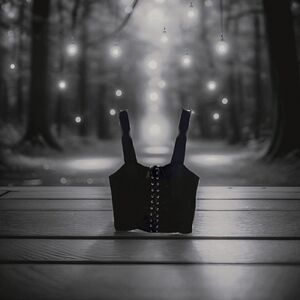 Crop thick strap corset esque top SM